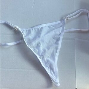 Mapale White Mesh Panties Thong String 3X / 4X